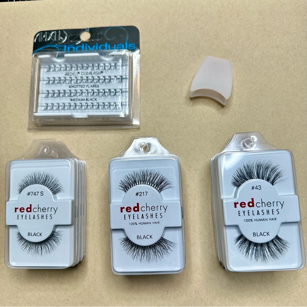 Ardell and Red Cherry Eyelashes 14 NEW PAIRS + Individual Lashes